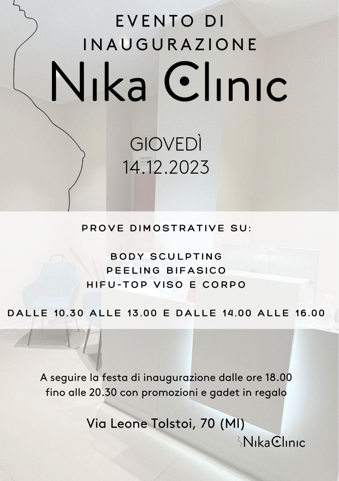 Invito inaugurazione Nika Clinic